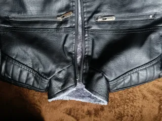 Chaqueta cuero sintético bomber T.S