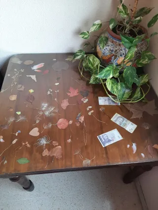 Mesa de madera antigua