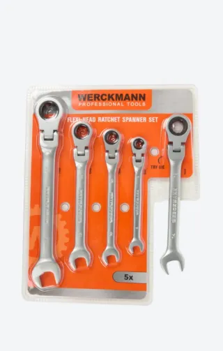 Set 5 Chiavi Cricchetto Testa Snodata Werckmann