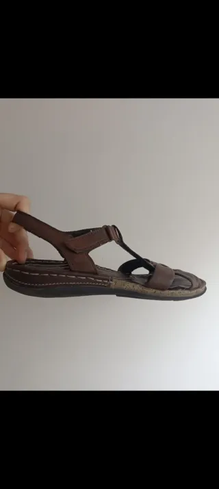 Sandalias Marrones de Cuero Porronet