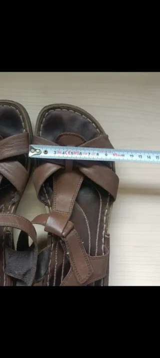 Sandalias Marrones de Cuero Porronet