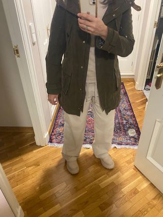 Abrigo Massimo Dutti verde militar