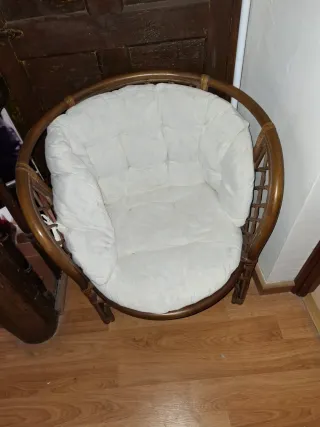 Conjunto Muebles Ratán Mesa Cristal