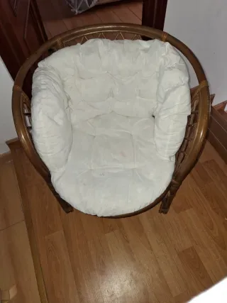 Conjunto Muebles Ratán Mesa Cristal