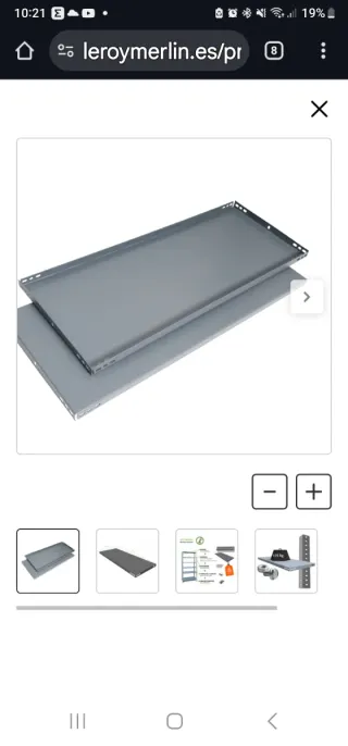 Estantería metálica 2.50m x 1.00m . 40 de fondo