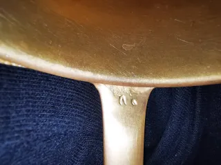 Cazo Cobre Macizo Antiguo con Sello