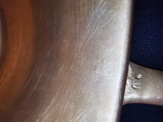 Cazo Cobre Macizo Antiguo con Sello