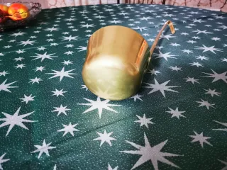 Cazo Cobre Macizo Antiguo con Sello