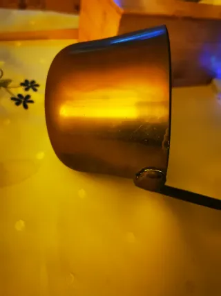 Cazo Cobre Macizo Antiguo con Sello