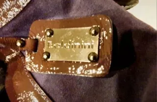 Borsa Baldinini Pelle Scamosciata/ Vernice marrone