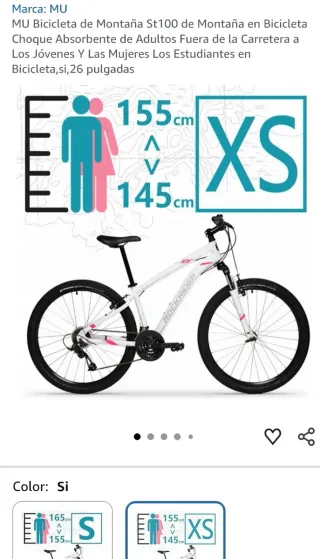 Bicicleta Montaña 26 Blanca Rockrider