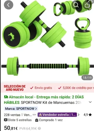 Juego de Pesas Mancuernas 20kg