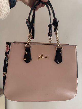Borsa Guess Rosa con Decorazioni Floreali
