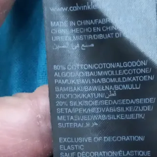 Maglione Calvin Klein V-neck Turchese