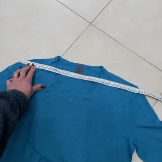 Maglione Calvin Klein V-neck Turchese