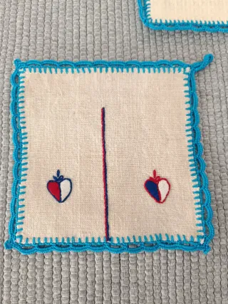 3 Originais Pegas de Cozinha Bordadas artesanais