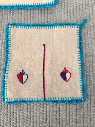 3 Originais Pegas de Cozinha Bordadas artesanais