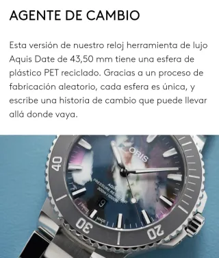 Reloj Oris Aquis Date Upcycle