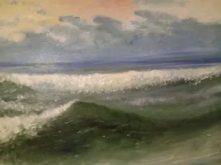 Obra al óleo: Paisaje marino