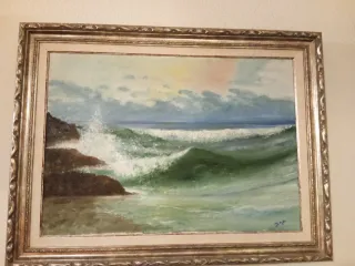 Obra al óleo: Paisaje marino