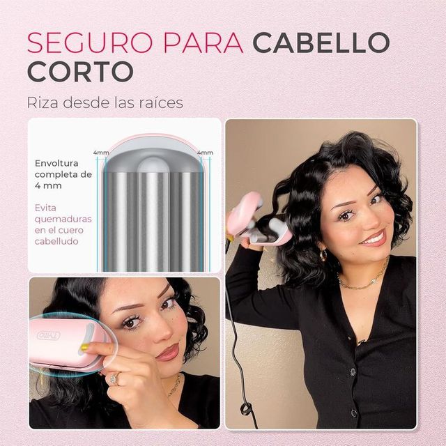 TYMO ROVY Rizador Pelo Ondas Beach Waves Rosa