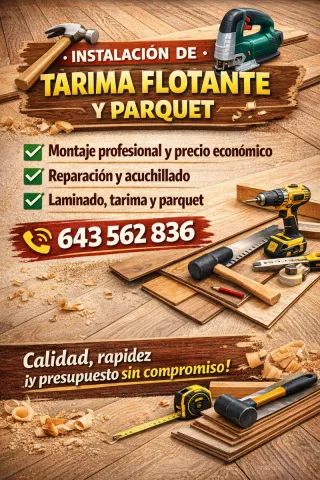 Instalación Tarima Flotante y Parquet