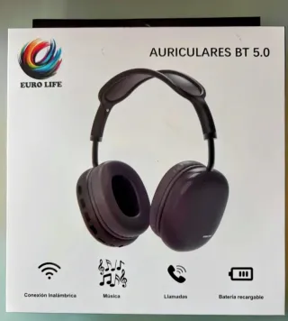Auriculares Diadema Bluetooth Eurolife negros