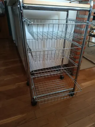 Robusto Carrito de cocina con ruedas