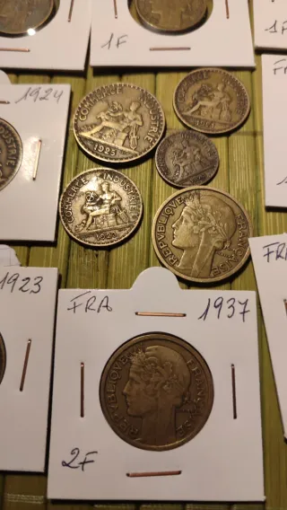 Lote monedas francesas 1917-1948
