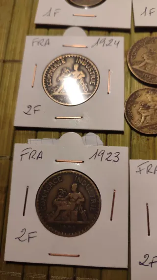 Lote monedas francesas 1917-1948
