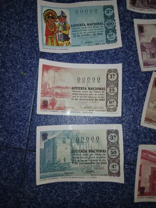 Lotería Nacional Billetes Antiguos 1965 colección