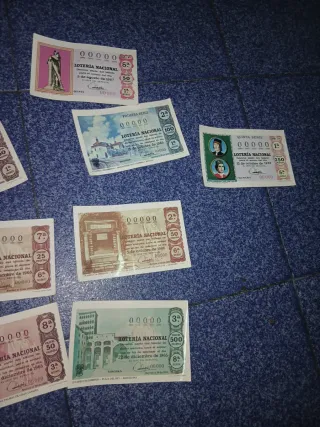 Lotería Nacional Billetes Antiguos 1965 colección