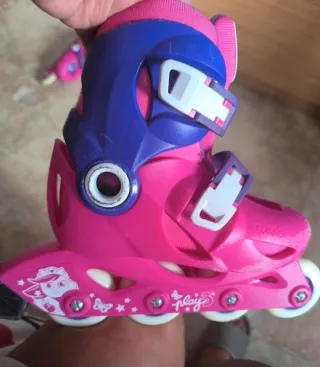 Patines en línea niña Play 3 fucsia/morado #Oxelo