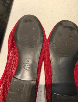 Bailarinas rojas efecto metalizado