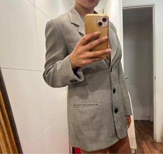 Blazer Zara Cuadros Talla 42