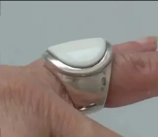 Anillos Plata Ley Calavera y Nácar