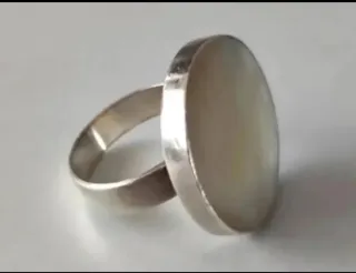 Anillos Plata Ley Calavera y Nácar