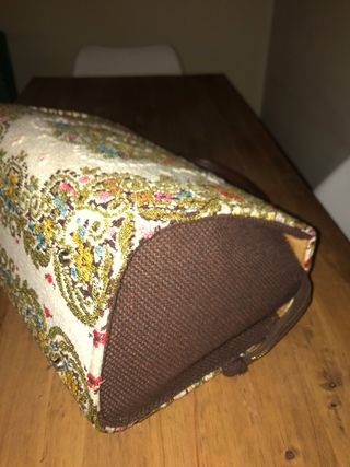 Bolso Vintage Bordado Mano Alemán Años 70