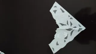 Pechera bordada floral blanca