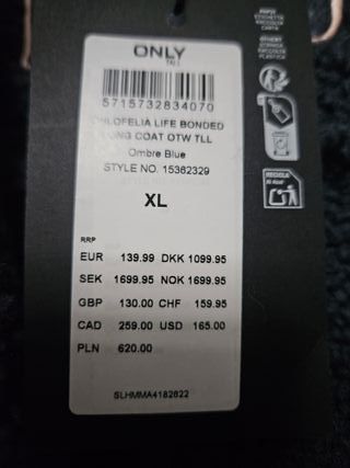 Abrigo largo Only azul