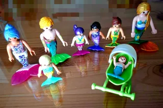 Playmobil Familia de Sirenas con carro para bebé
