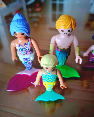 Playmobil Familia de Sirenas con carro para bebé