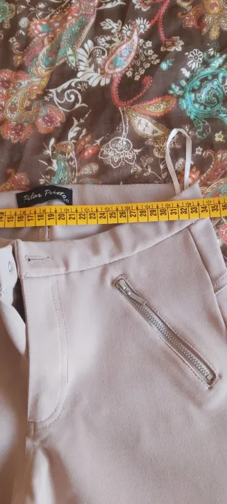 Pantalón pitillo Pilar Prieto beige