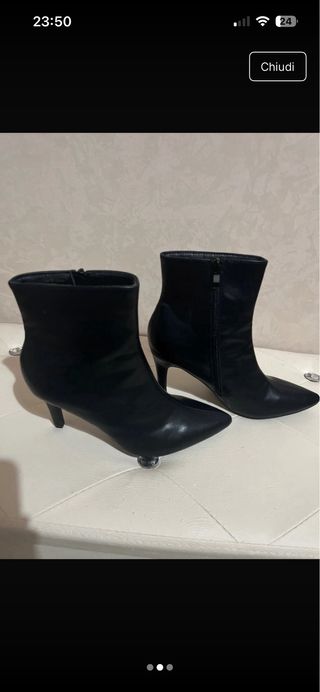 Stivaletti neri donna tacco alto