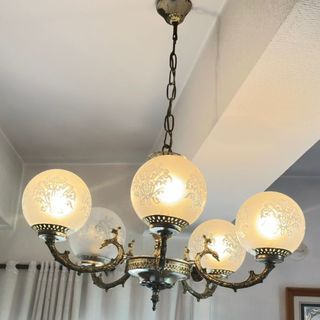 Juego de lámparas clásicas metal y cristal