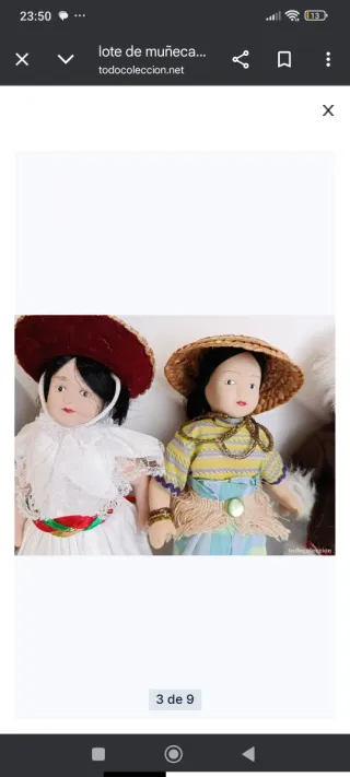 Lote 5 Muñecas del mundo de ceramica