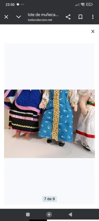 Lote 5 Muñecas del mundo de ceramica