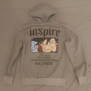 Sudadera Inspire gris con capucha.