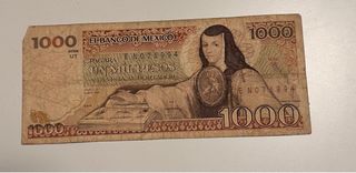 Billete 1000 Pesos Mexicanos Antiguo