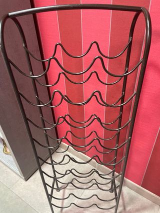 Botellero de hierro macizo